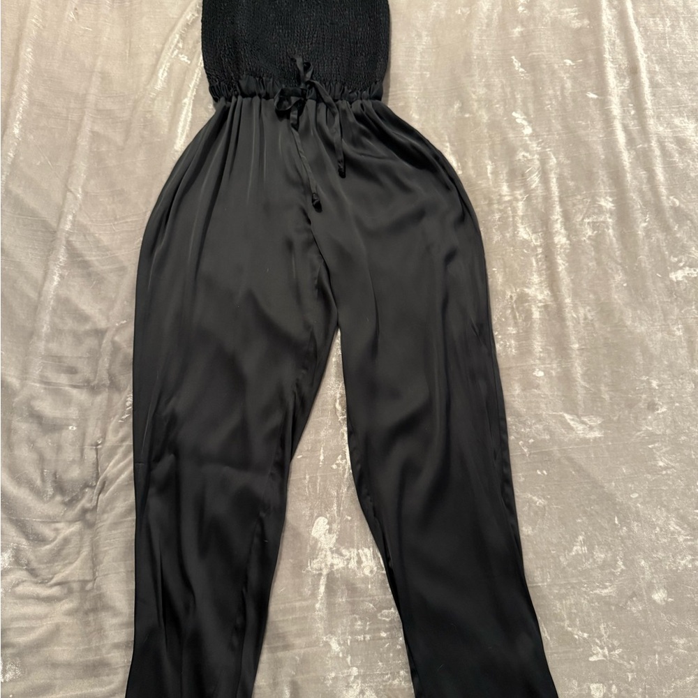 Chaser Black Satin Jumpsuit
